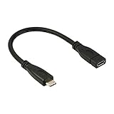RIITOP USB-C Type C Male to Female USB 3.1 Extender Extension Short Cable Cord for Nintendo Switch, MacBook 2016 Dell XPS (7.8 inch, Black)