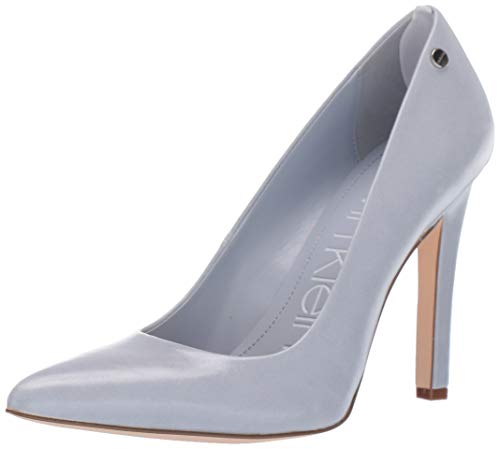 Calvin Klein Women's Brady Pump, Cornflower Varnished Crackle Leather, 5 M M US