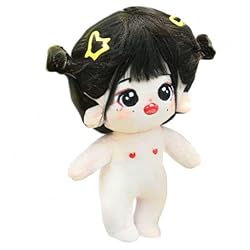 niannyyhouse 20cm Plush Doll Black Hair Girl