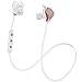 InzhiRui Best Wireless Sport Running Workout Earbud Sweat Proof Bluetooth Headphone, Cordless on Ear Neckband Headset for iphone ipod Android Samsung Galaxy S7 (White Gold)