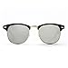 AEVOGUE Polarized Sunglasses For Women And Men Semi Rimless Frame Retro Sun Glasses AE0369 (Black&Silver)