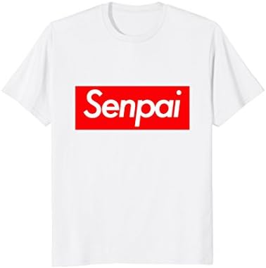 Mens Senpai Notice Me Japanese Anime T-shirt Small White