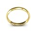 14K Yellow Gold men's and women's plain wedding bands 3mm comfort-fit light