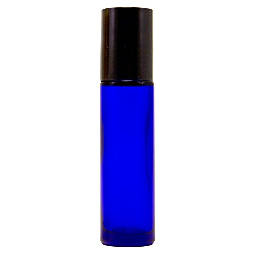Greenhealth, Cobalt Blue, 10ml Glass Roll on Bottles (Pack of 6), with 5ml Greenhealth Peppermint Oil