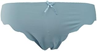 Women Sexy Cotton Thongs Intimates Briefs Tangas Ladies Panties(6 Pack)Silver Gray L