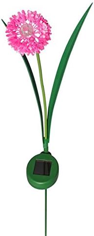 Tricod SO3306OFP Decorative Pink Paddle Onion Bloom Flower Solar Light, Medium, 2-Pack