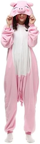 Jusebridal Unisex Sleepsuits Pajamas Cosplay Costumes Adult Sleepwear Carton Pig M