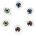 Vollence 3 Pair of 3 Colors Oval Flat Hollow Plastic Eyes Puppet Doll Bear Craft Eyes Eyeballs Mask Making DIY Supplies for Porcelain or Reborn Dolls Stuffed Animal Toys Troll Scary Eyes