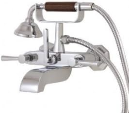Aquabrass 53004-BN Otto Wallmount Cradle Tub Filler W/Handshower Brushed Nickel