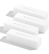 Makartt Nail Buffer Block 120Grit 4PCS Buffer for Acrylic Nails Washable White Manicure Natural B...