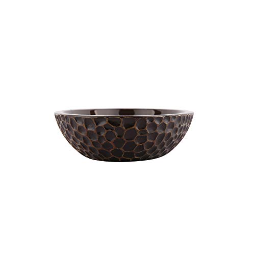 Emibele Jewelry Tray, Honeycomb Resin Jewelry Organizer for Ring, Earring, Necklace, Bracelet, Watches, Hairpin, Trinkets, Vanity, Desktop Decorative Bowl - Brown
