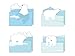 Creative Self-Stick Notes, Sticky Notes, Scratch Pads, Writing Pads Match for Planners/Notebook/School/Office Stationery, 4 Pads/Pack, 30 Sheets/Pad (Polar Bear)