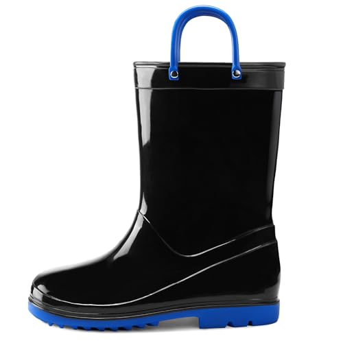 Photo 1 of K KomForme Girls Boys Rain Boots Waterproof with Easy on Handles for Toddler/Little Kid/Big Kid
