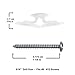 TOGGLER Toggle TA Hollow-Door Anchor with Screws, Polypropylene, Made in US, 1/8