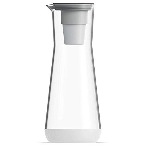 Hydros 5-Cup Water Filter Carafe Powered by Fast Flo Tech | 40 Seconds Quick Filling Filter 40 OZ Carafe, BPA Free, White