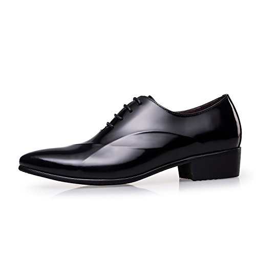 ZRO Men's Lace Up Formal Modern Oxford Dress Shoes BLACK US 10.5