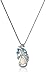 Amazon Collection Sterling Silver, Created Opal, and Blue and White Topaz Pendant Necklace, 18