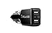 iFlash USB 24W / 4.8A Dual-Port Car Charger - Simultaneous, full-speed charging (Black)