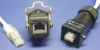 Modular Connectors / Ethernet Connectors RJ45 Cordset 0.5M Sq Flange Receptacle
