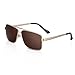 SUASI Mens' Sunglasses Polarized Classic Oversized on Male Anti-reflective Sunglasses for Driver WDA0003 (GOLD, BROWN)