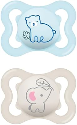 Chupete Air para Bebés 2-6 Meses, Azul Mate, 2 uds