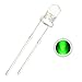CHANZON 100 pcs 3mm Green LED Diode Lights (Clear Round Transparent DC 3V 20mA) Bright Lighting Bulb Lamps Electronics Components Indicator Light Emitting Diodes