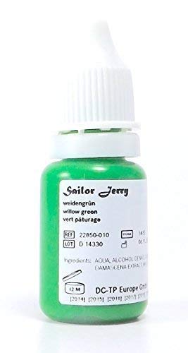 SAILOR JERRY GIFTGRÜN 10ml Weidengrün - deutsche Tattoofarbe mit Zertifikat - INKgrafiX® IG03966 Tattoo Weiden Grün Green
