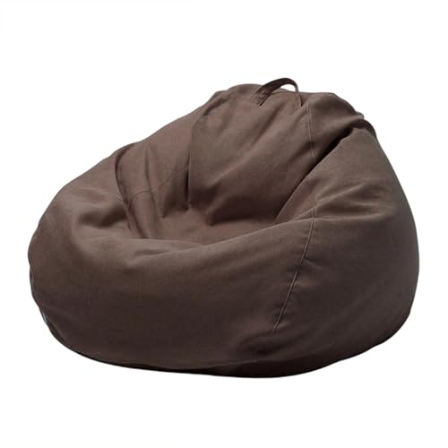 Large Chair Cover for Adults, Washable Sofa Cover, Sensitive-Skin Friendly Polyester, Stuffed Animal Storage Pouch, Soft Stretchable Couch Slipcover, No Filler Included, 47 Inch Height (Brown)