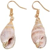 Beach Jewelry Summer Casual Seashell Conch Drop Dangle Earrings for Women