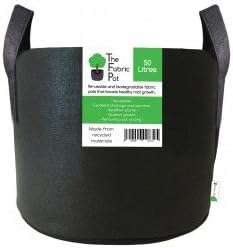 The Fabric Pot Hydroponics Fabric Pot Breathable Pots Container Grow Bag Plant Litre UK (50L, Black Round)