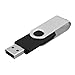 JUANWE 32GB 10 Pack USB Flash Drive Bulk USB 2.0 Thumb Drive Jump Drive Fold Storage Swivel Memory Stick with Key Ring Design Portable Pen Drive, Black