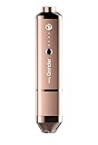 Easy Grinder Electric Spice Herb Grinder and Dispenser with Replacement Blades 2.5g Storage Chamber, Adjustable Magnetic Swing Tip, Rechargeable Battery, USB cord, and Cleaning Brush Rose Gold