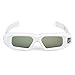 SainSonic Zebra 10M 144Hz 3D Active Shutter Glasses Rechargeable IR 3D Glasses for Samsung Vizio Acer ViewSonic BenQ Vivitek Optoma Infrared 3D DLP-Link Ready Projector, HDTV, White