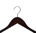CHICAGOAN Solid Wooden Suit Hangers with Anti-Rust Hooks and Non-Slip Design with Hanging Bar for Coat Suit Jacket Shirt Pants,Walnut Finish,10-Pack