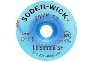 Soder-Wick - Chemtronics 80-5-5 Desolder Braid, Rosin Flux.110"W x 5'L