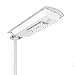 Bestqool SSL10 Solar Street Lights Outdoor Dusk to Dawn Motion Sensor LED Yard Garden Security Lamp Commercial Waterproof Wireless, 10W, White