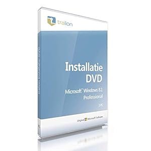Windows 8.1 Professional 64bit, Tralion DVD, incl. Licentie documenten, audit-proof, Duits – incl. Key – Windows 8.1 Pro