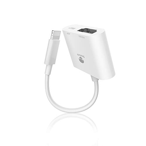 Stouchi HDMI Adapter for iPhone, Digital AV Adapter 1080P with Charging Function Data Sync Video Movies Games Presentations Slideshows on TV Projector for iPhone X 8 7Plus iPad White