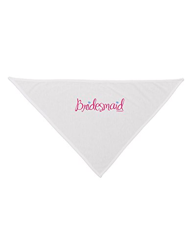 TooLoud Bridesmaid Design - Diamonds - Color Printed White Dog Bandana 26"
