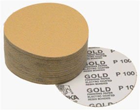MirkaAbrasives 23-379-080 Gold 6 in. PSA Autobox Discs, 100 - box