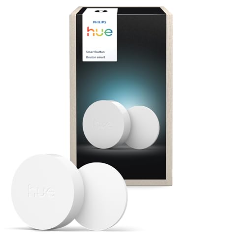 PHILIPS Hue Wireless Smart Light Switch Button, White, 1 Pack, Portable and