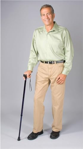 Carex Carex Soft Grip Walking Cane - Height Adjustable Cane with Wrist Strap - Latex Free Soft Cushion Handle, Black Cane, Walking Cane for Women and Walking Cane for Men