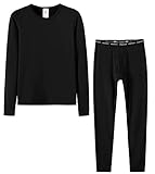 LAPASA Boys Thermal Underwear Long John Set Fleece Lined Base Layer Top and Bottom B03