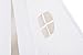 DalosDream Indoor Outdoor Classic White Cotton Canvas Play Teepee Tent for Toddler Kids with Mat Floor and Carry Bag