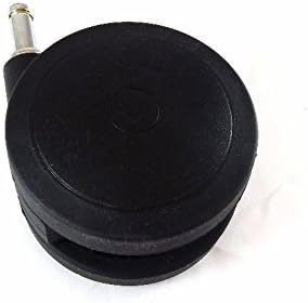 TWIN WHEEL 100mm Swivel Caster Urethane Tread- 7/16"x1-3/8" Tall Stem Grip Ring