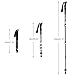 Andake 4-Sections Trekking Poles Shock Absorbing, Aircraft-Grade Aluminum 7075, Lightweight, Collapsible Hiking or Walking Sticks with Quick Lock, 2pc, Include All Terrain Accessories and Carry Bag
