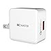 Fast Charge, BC Master Quick Charge QC 2.0 Cell Phone USB Wall Charger with Foldable Plug for Samsung Galaxy S7 S6 Edge, Note 4 5, LG G4 V10 (White)