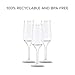 TOSSWARE POP 6oz Stemmed Flute SET OF 12, Premium Quality, Recyclable, Unbreakable & Crystal Clear Plastic Champagne Glasses, 12 Count (Pack of 1)