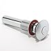 DECOLAV 9297-CP Decorative Push Button Umbrella Drain with Overflow, Polished Chrome