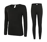 Bienzoe Girl’s High Tech Fiber Polypropylene Thermals Long Johns Tops & Pants Set